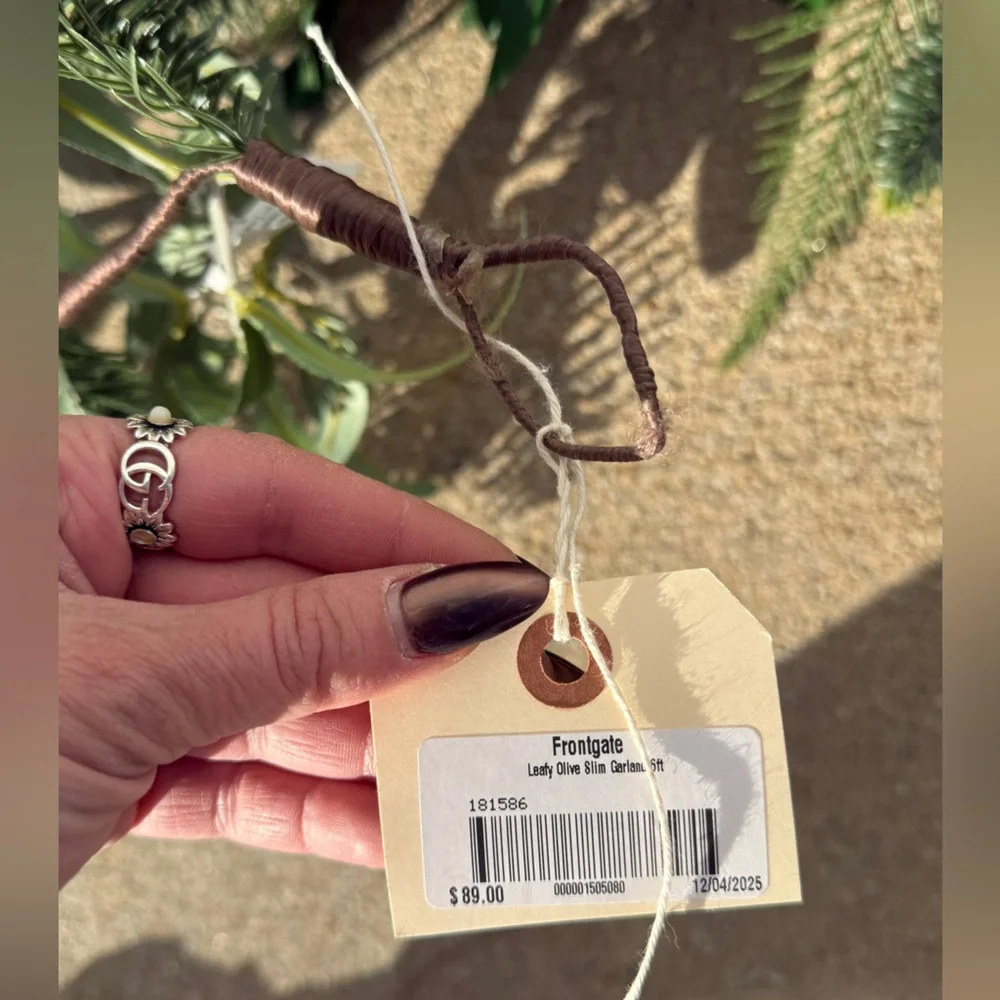 Frontgate Olive Garland - 6 ft - NWT